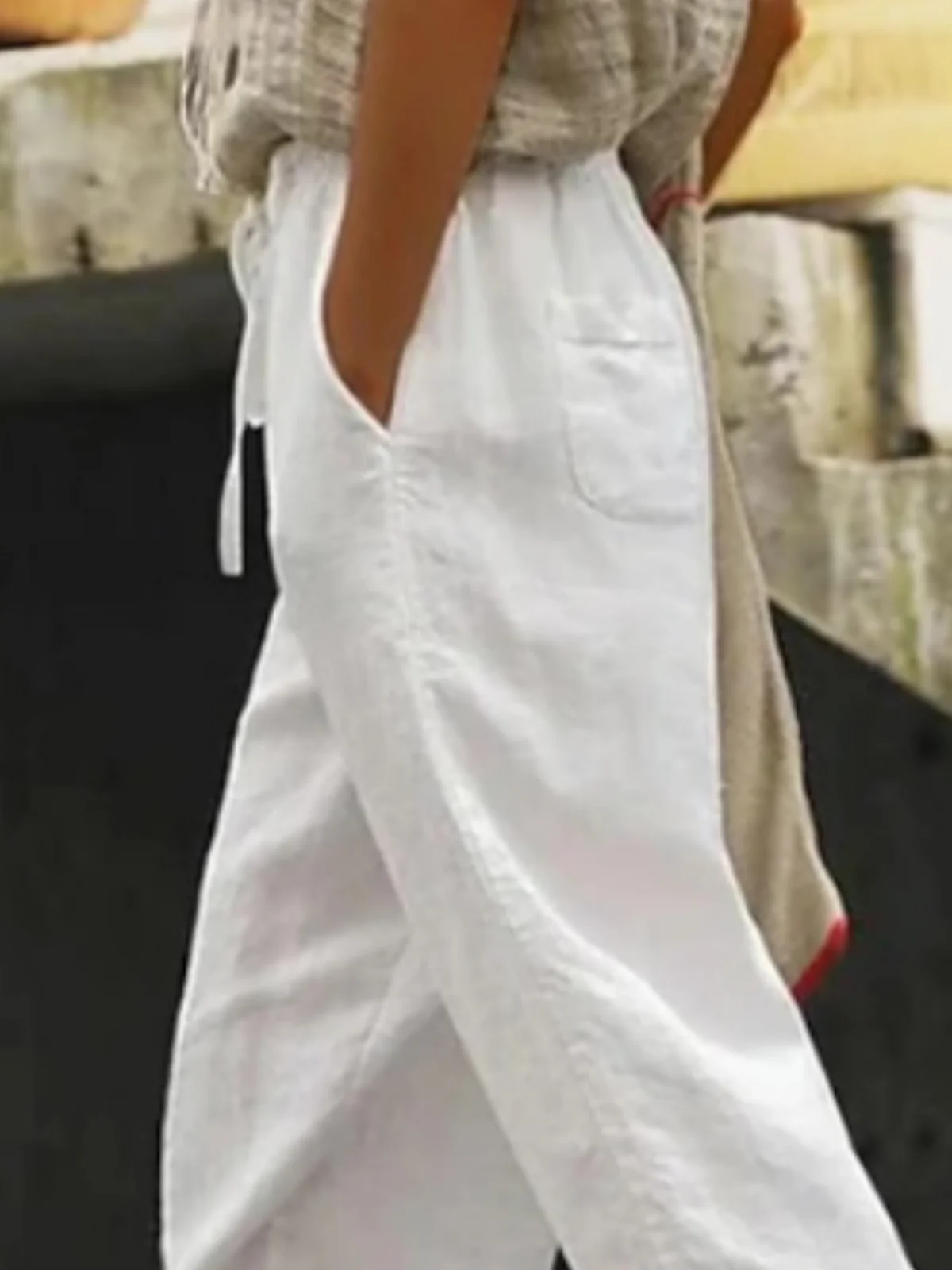 Women Casual Plain Daily Comfy Long Pants