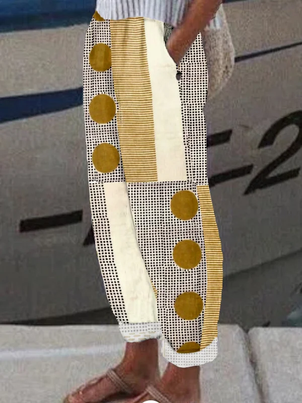 Casual Geometric Long Pant