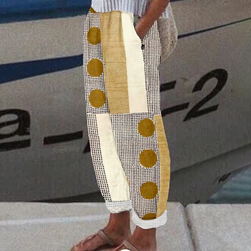 Casual Geometric Long Pant