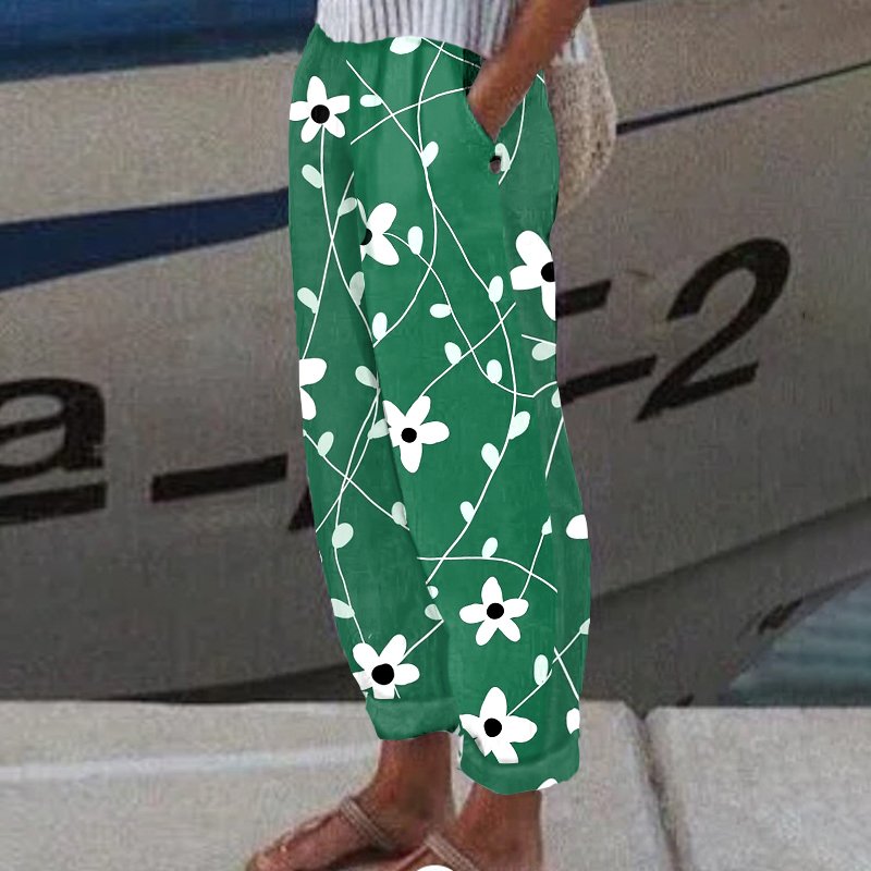 Casual Floral Long Pant