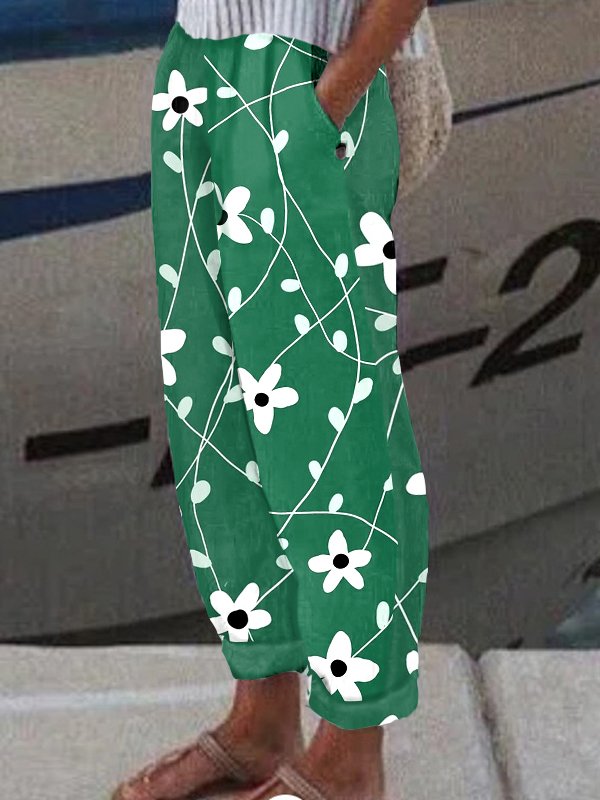 Casual Floral Long Pant