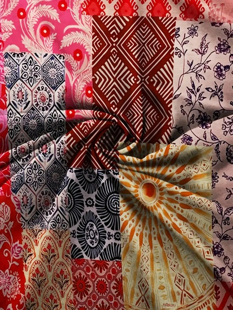 Shawl Collar Half Sleeve Floral Regular Loose Blouse For Women