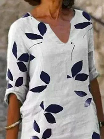 Women Floral V Neck Half Sleeve Comfy Casual Printing Mini Dress