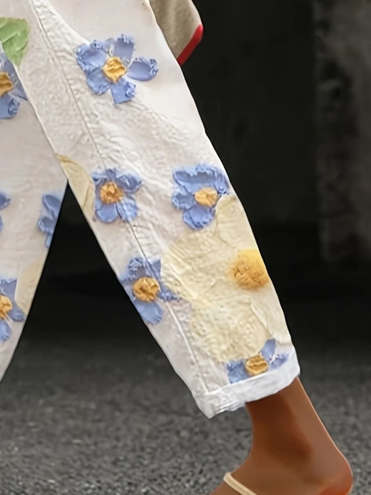 Casual Floral Print Comfy Breathable Loose Long Pants