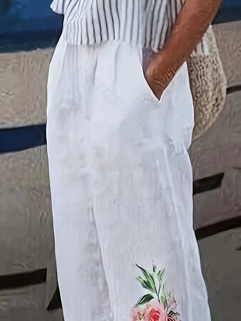 Casual Floral Long Printing Pant