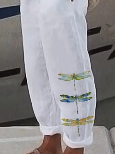 Casual Dragonfly Long Printing Pant