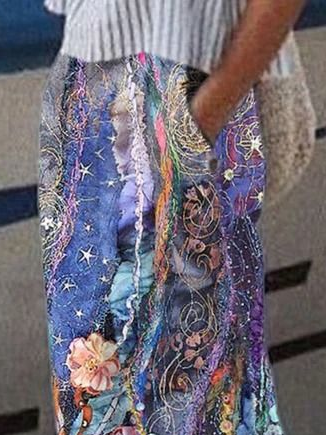 Casual Floral Long Printing Pant