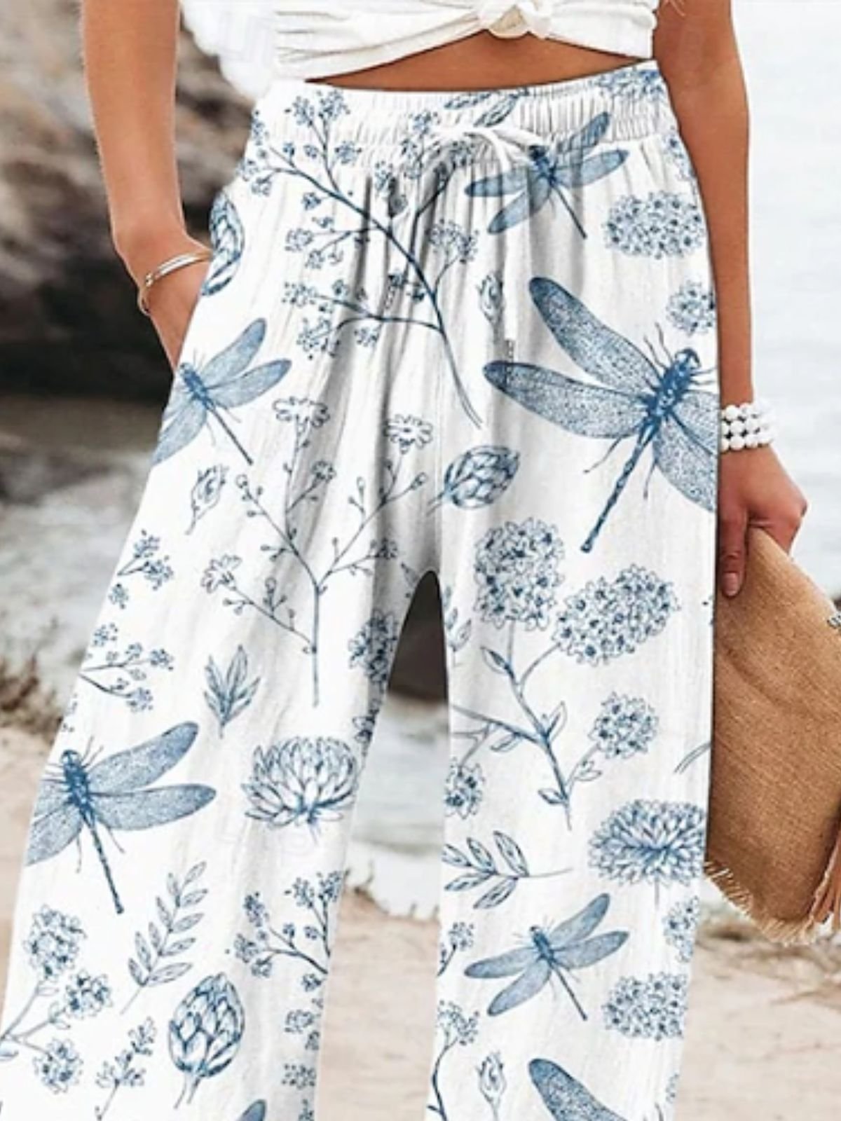 Casual Floral Long Printing Pant