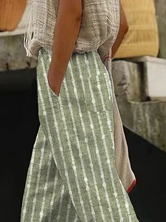 Casual Striped Long Printing Pant