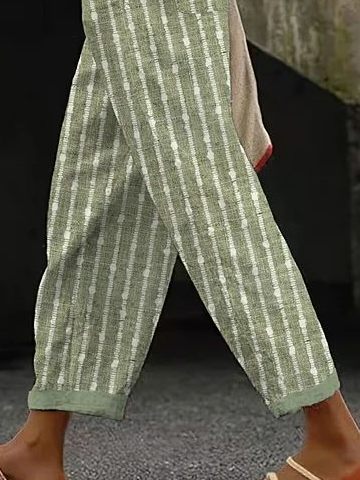 Casual Striped Long Printing Pant