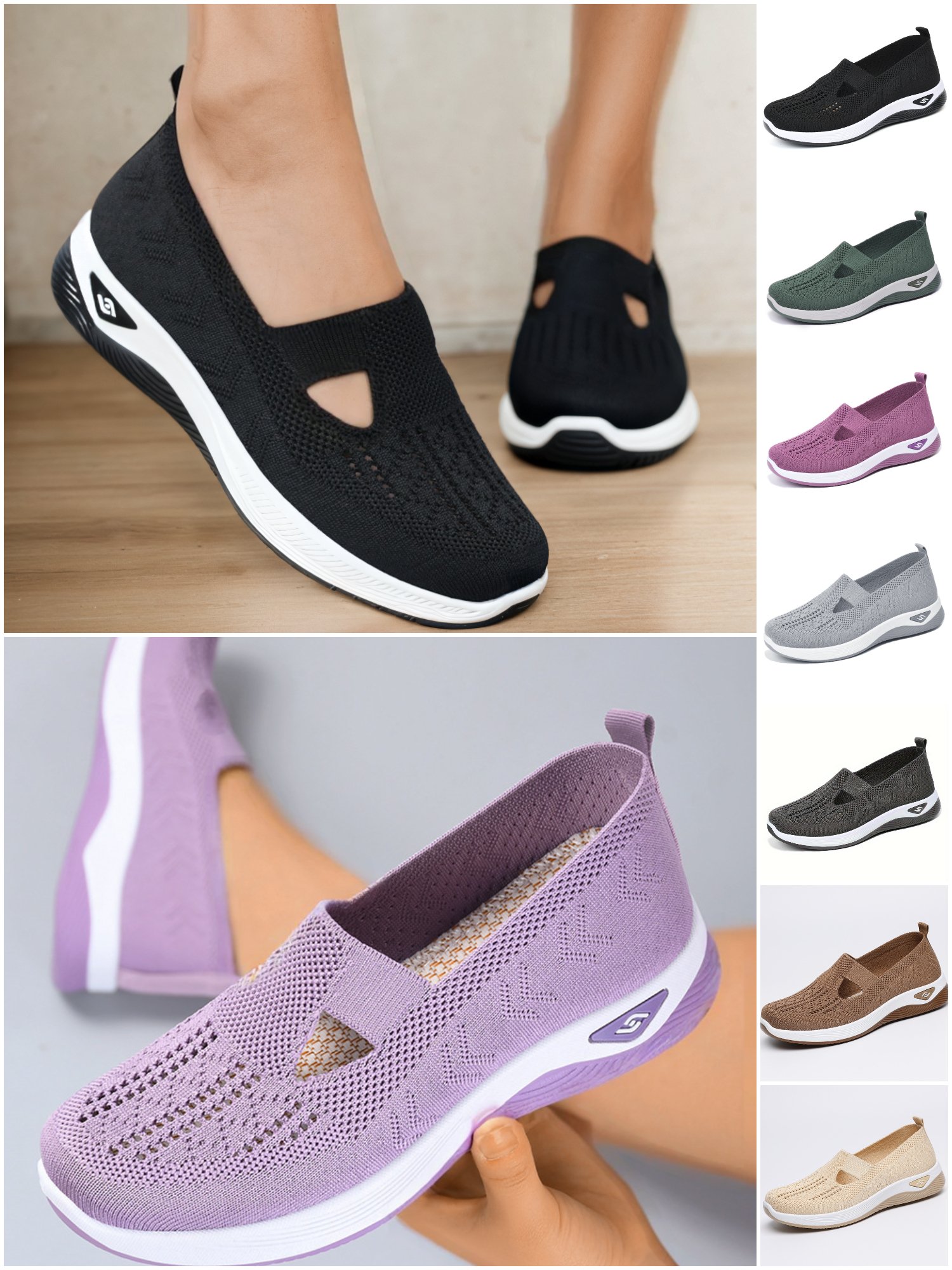 Casual Plain Slip On Flat Heel Shallow Shoes