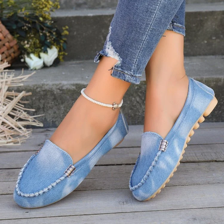 Casual Plain Slip On Flat Heel Shallow Shoes