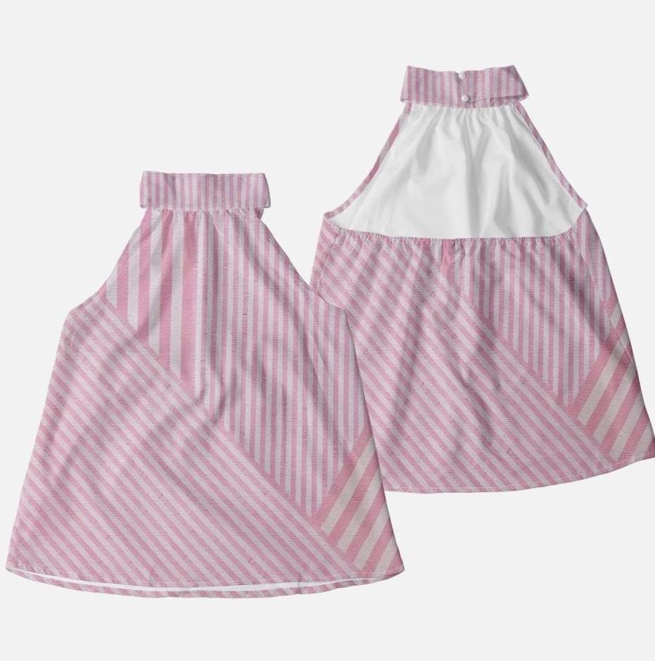 Vintage Striped Halter Sleeveless T-shirt