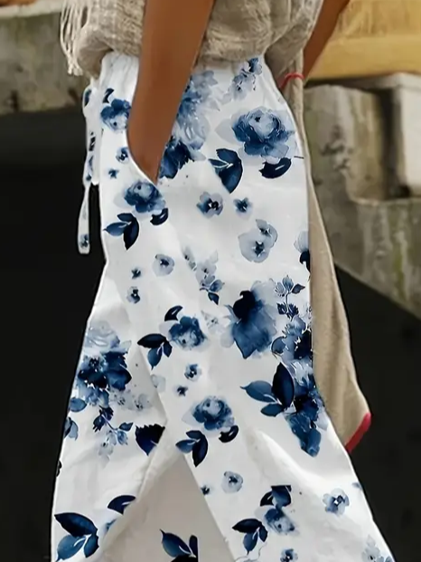 Casual Floral Long Printing Pant