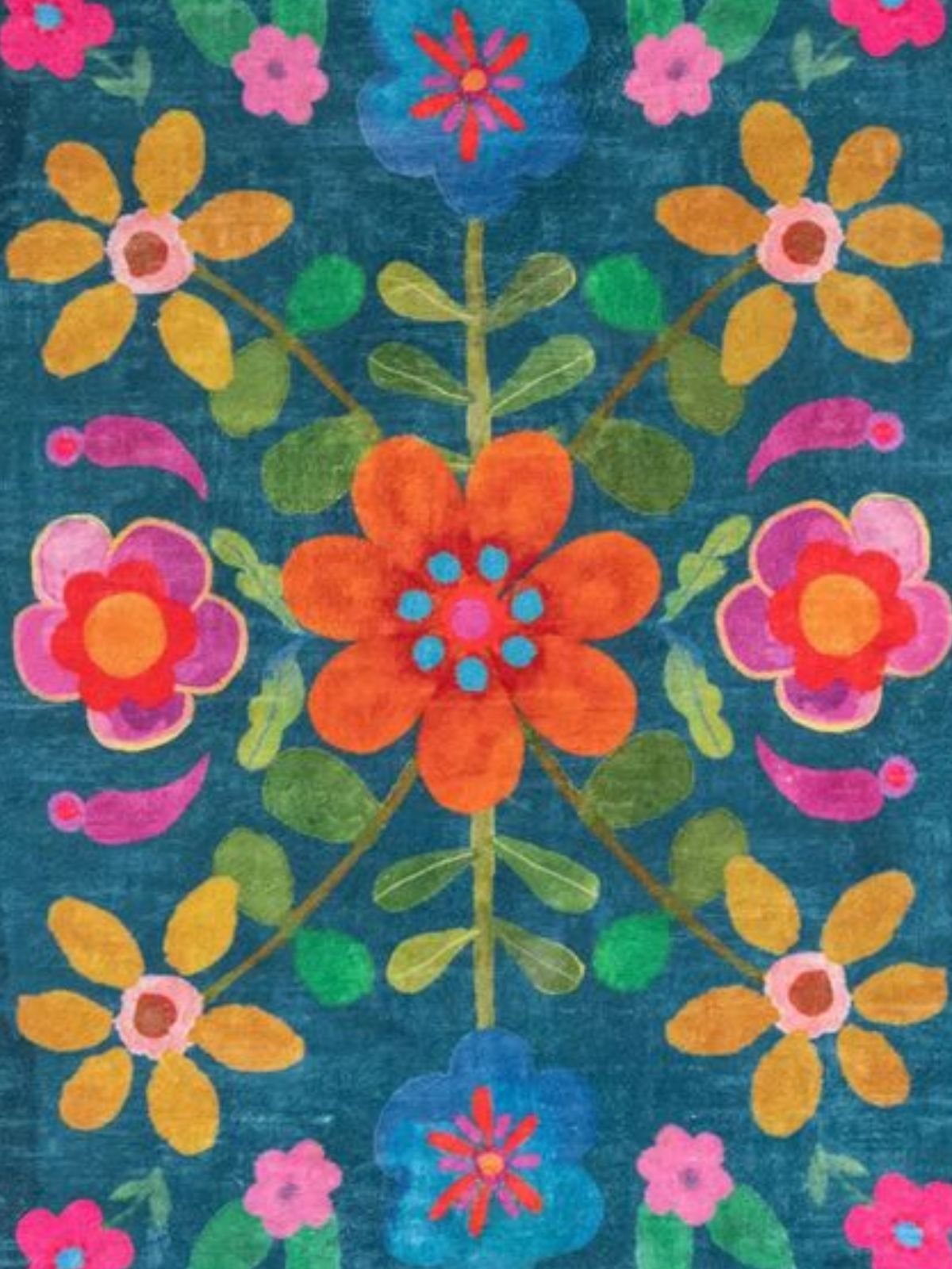 Women Floral Summer Dress Crew Neck Sleeveless A-Line Dress