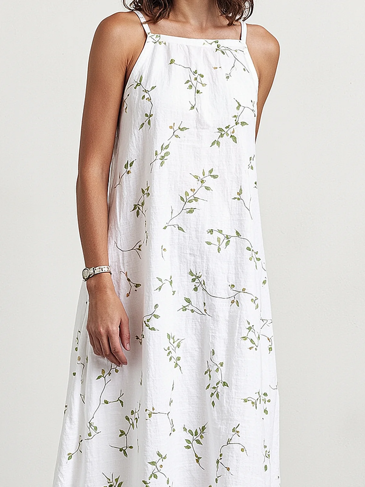 Women Plain Square Neck Sleeveless Comfy Vacation Pocket Stitching Maxi Dress