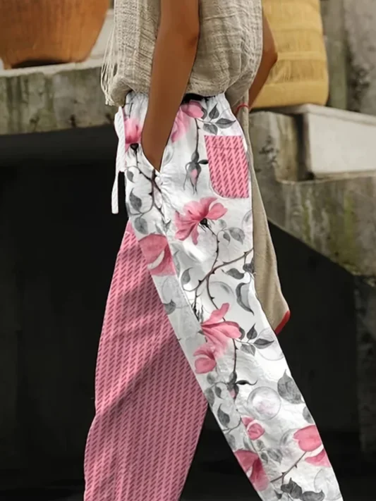 Casual Floral Long Printing Pant