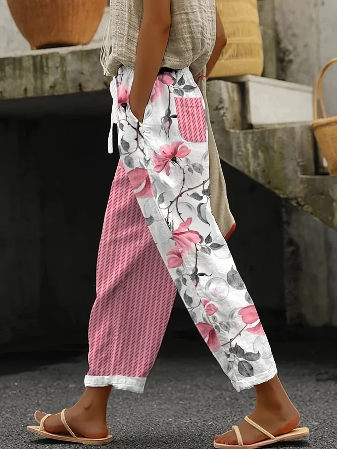 Casual Floral Long Printing Pant
