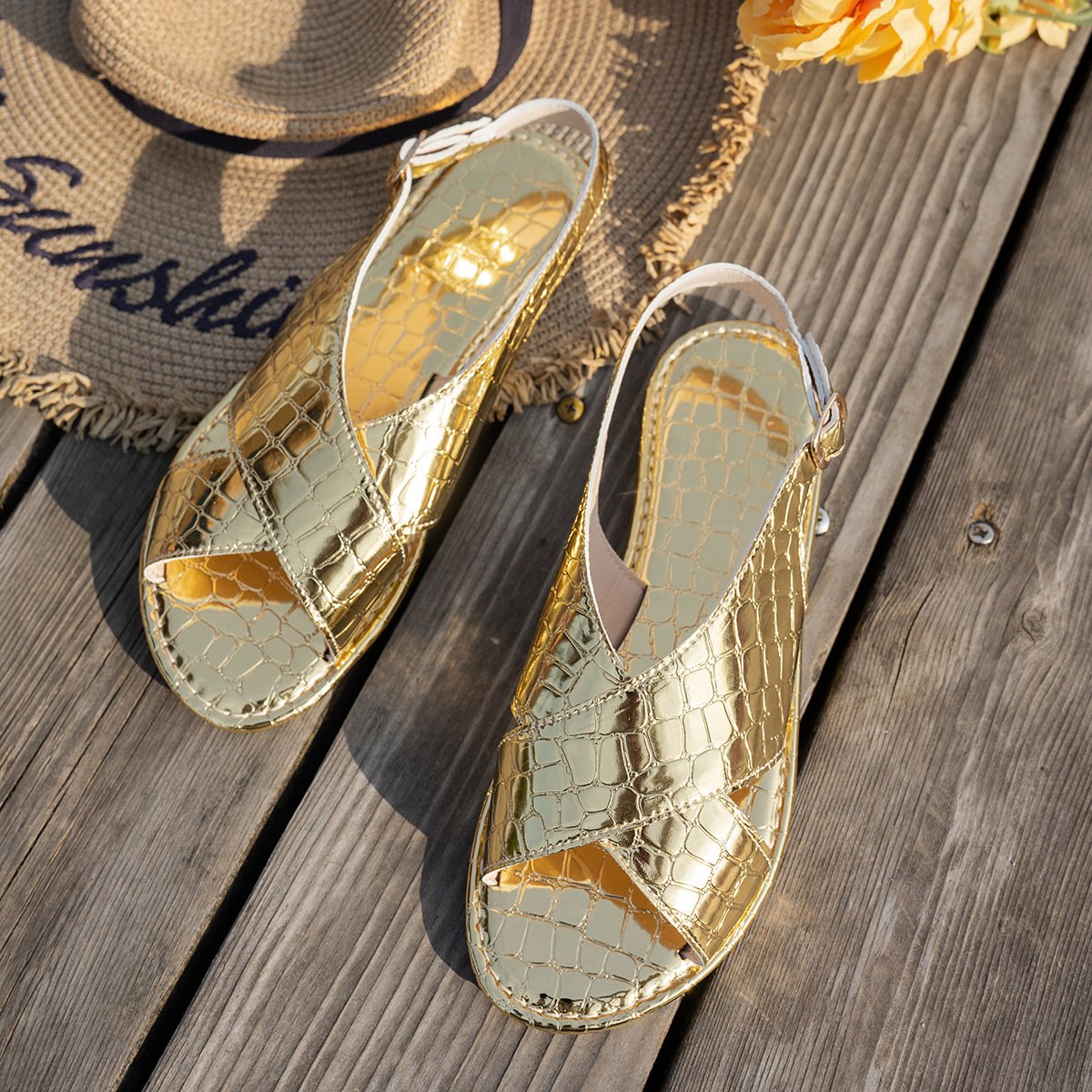 Casual Plain Slip On Flat Heel Slide Sandals