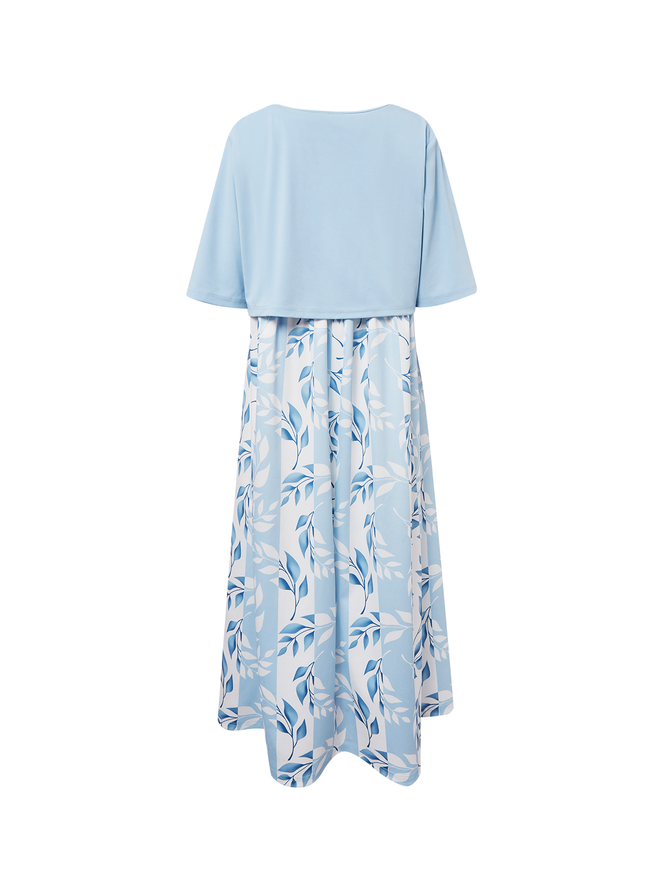 Women Striped Two-Piece Set Daily Half Sleeve Casual Summer Coat With Skirt Matching Set