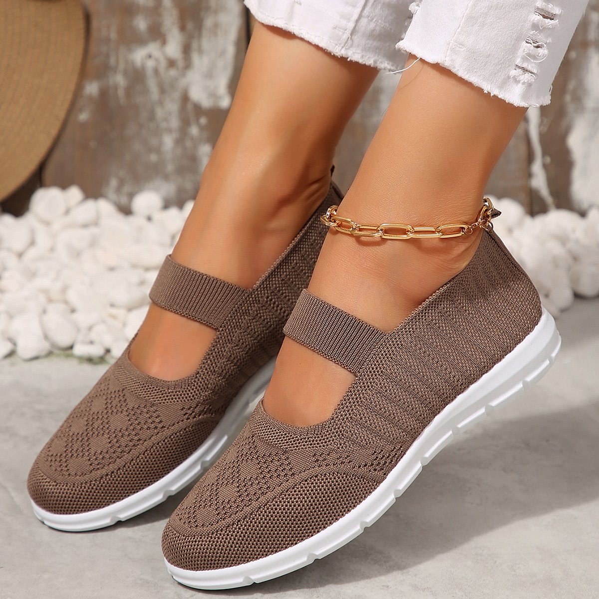 Women Lightweight Breathable Slip Loafers