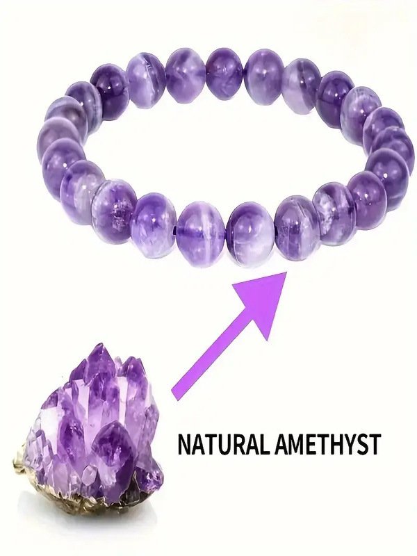 Original Natural Ulagai Deep Amethyst Single Loop Bracelet Amethyst Accessories Bracelet