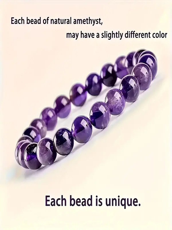 Original Natural Ulagai Deep Amethyst Single Loop Bracelet Amethyst Accessories Bracelet