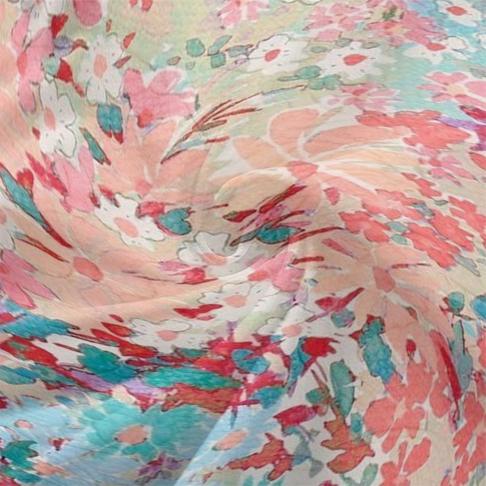 Women Floral Puff Sleeve Spring/Fall Dress V Neck Long Sleeve A-Line Dress