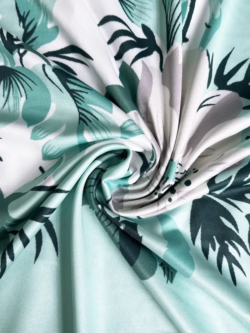 Women Floral Printing Two-Piece Set Daily Short Sleeve Casual Summer Coat With Skirt Matching Set