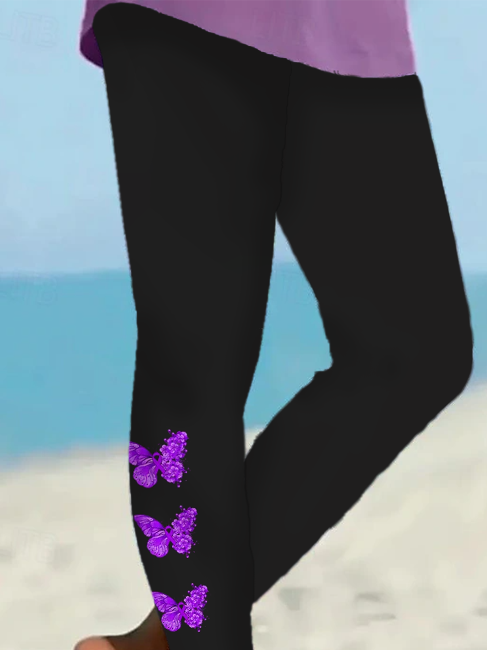 Women Butterfly Casual All Season Printing Long Leggings