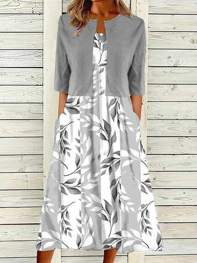 Women Striped Two-Piece Set Daily Half Sleeve Casual Summer Coat With Skirt Matching Set