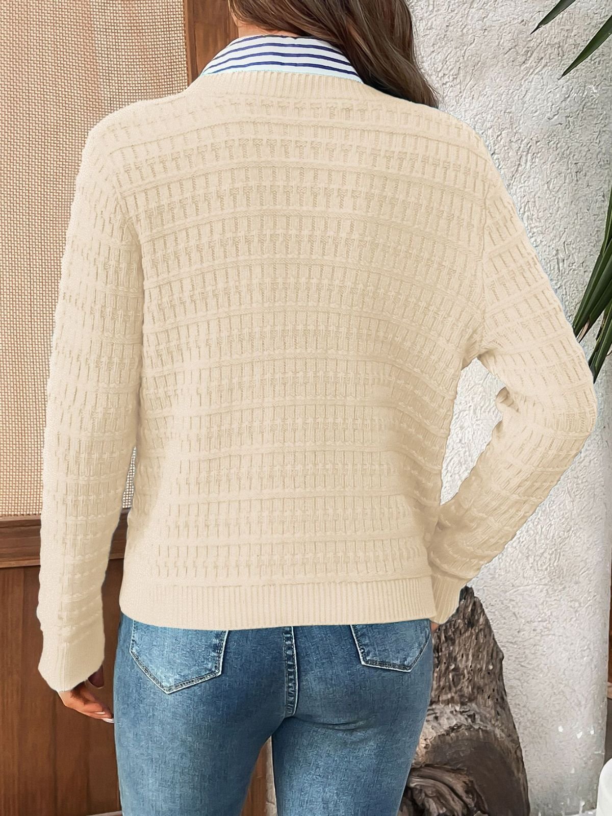 Women Plain Long Sleeve Comfy Casual Cardigan