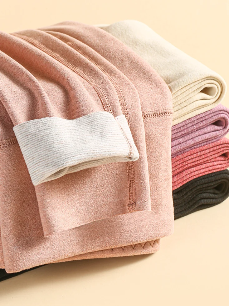 Casual Plain Basics Soft Clouds Fleece Leggings All Season Ankle Pants Leggings