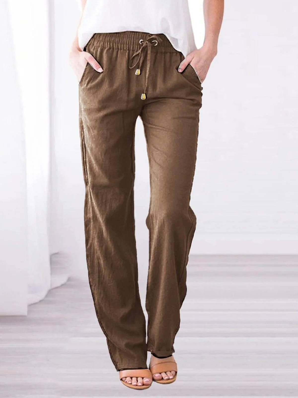 Women Plain Long Pants Casual Spring/Fall Trousers