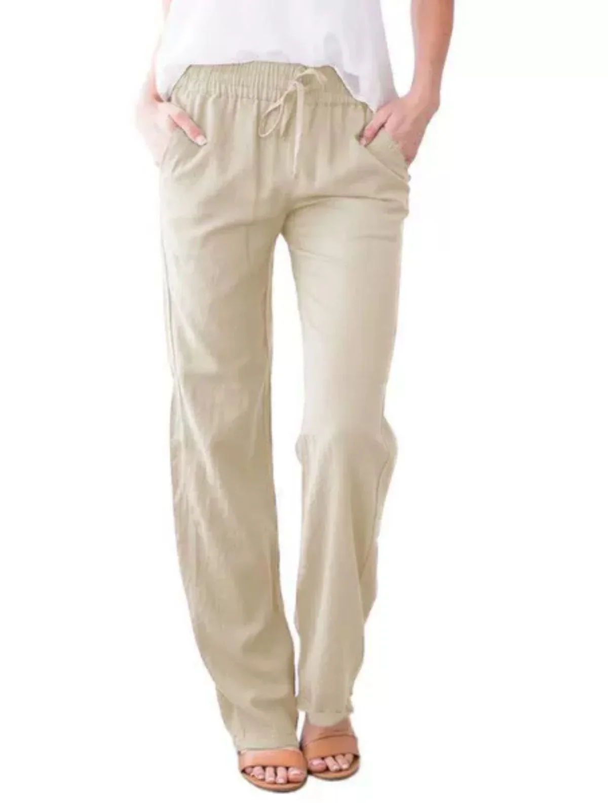 Women Plain Long Pants Casual Spring/Fall Trousers
