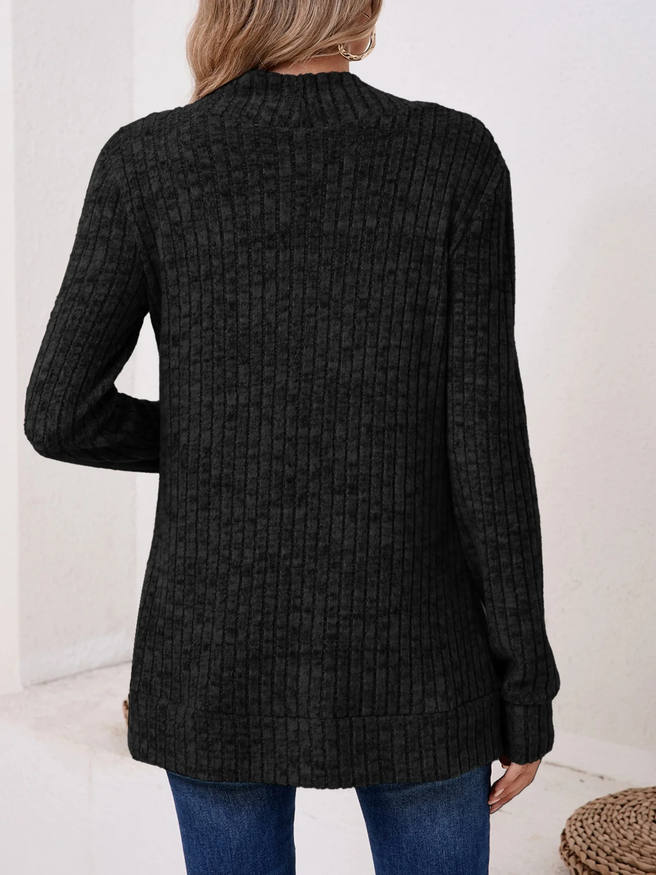 Women Spring/Fall Outerwear Vintage Split Joint Plain Long Sleeve Jacket