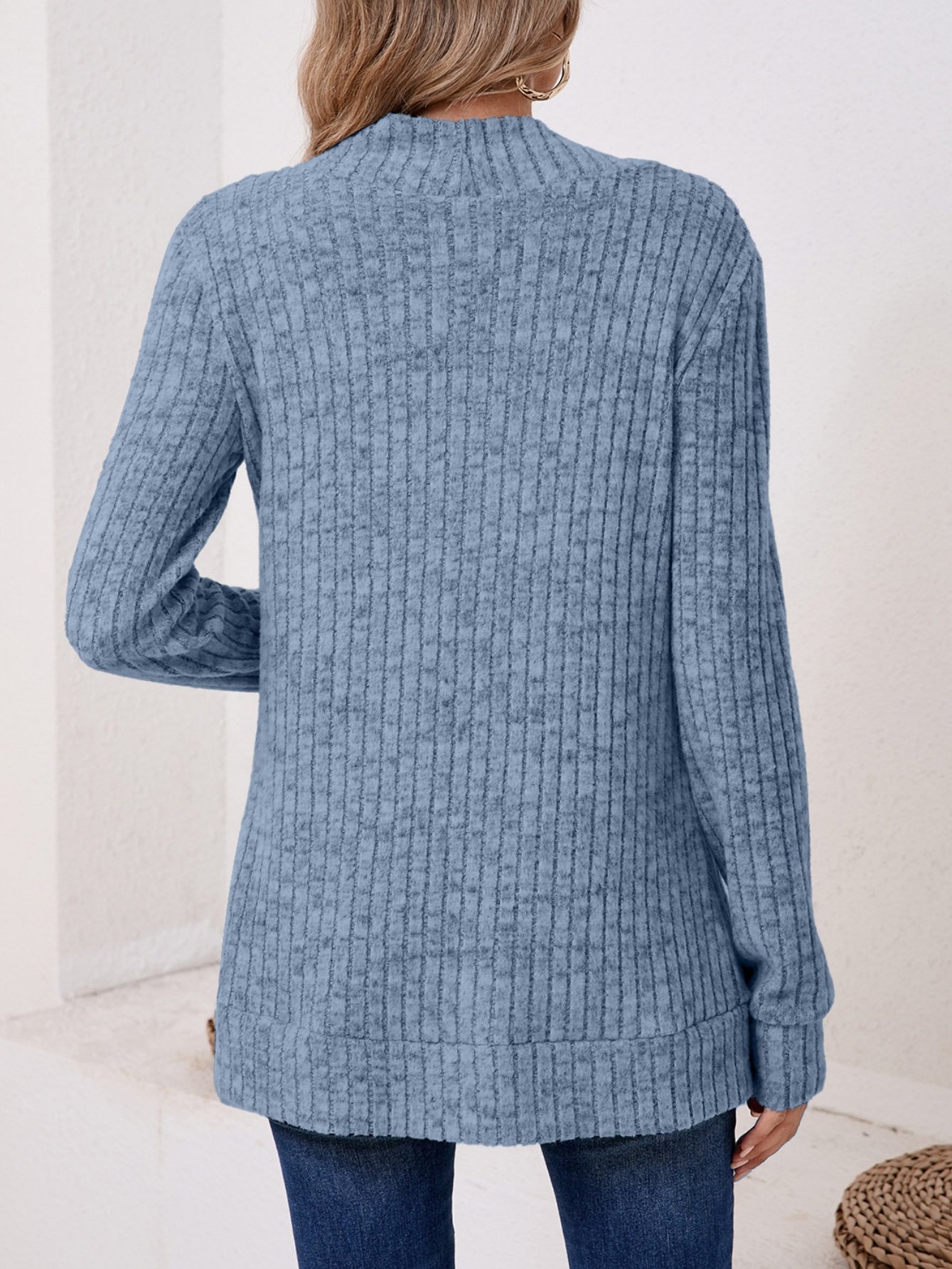 Women Spring/Fall Outerwear Vintage Split Joint Plain Long Sleeve Jacket