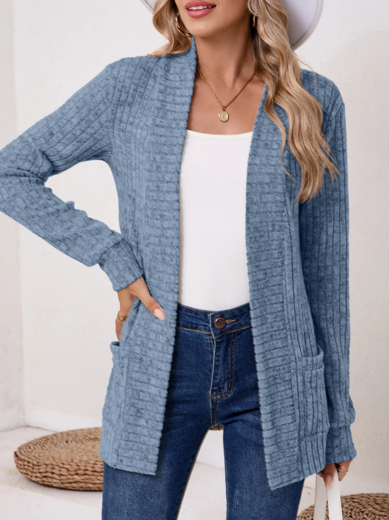 Women Spring/Fall Outerwear Vintage Split Joint Plain Long Sleeve Jacket