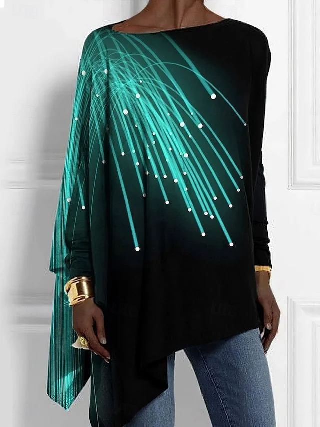 Vintage Crew Neck Striped Sweatshirt