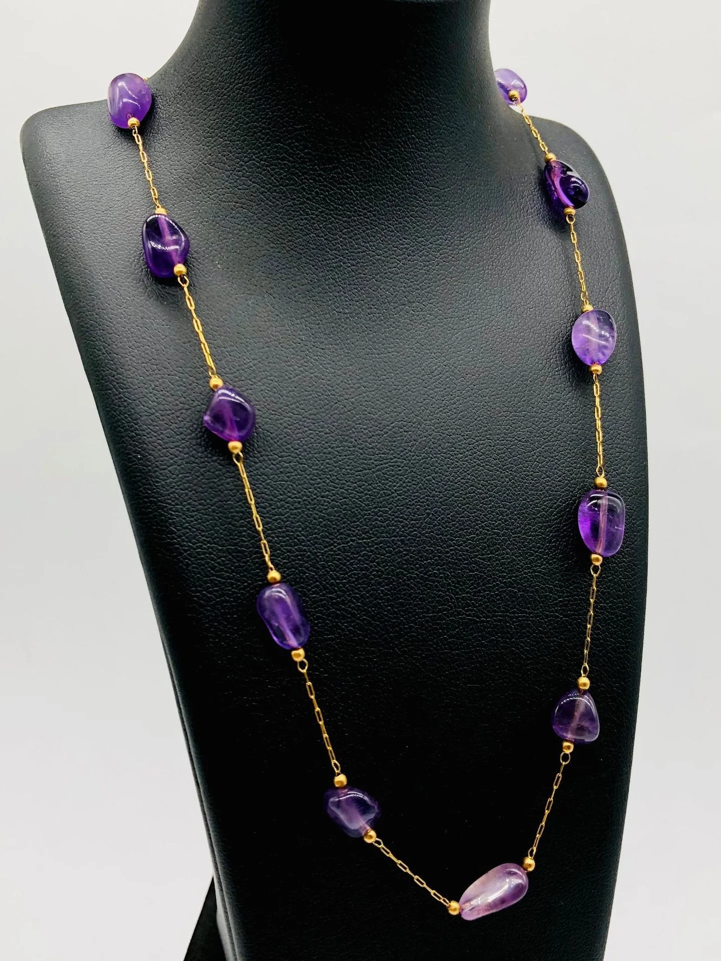 Amethyst Fashionable Temperament Daily Commuting Simple Versatile Bracelet Clavicle Chain Sweater Chain