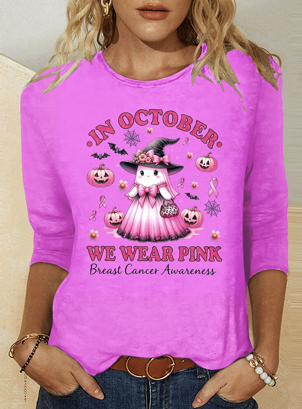 Vintage Animal Crew Neck Long Sleeve T-shirt