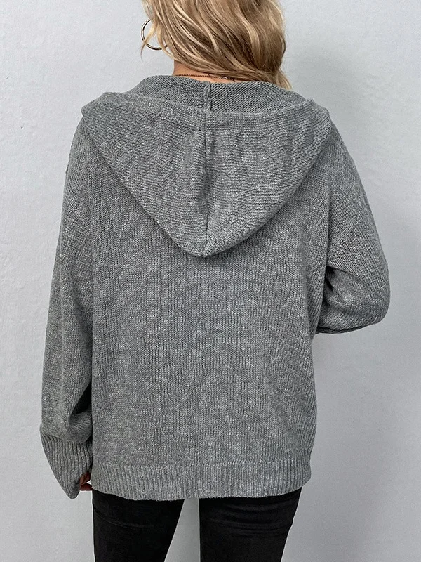 Women Spring/Fall Outerwear Vintage Split Joint Plain Long Sleeve Jacket