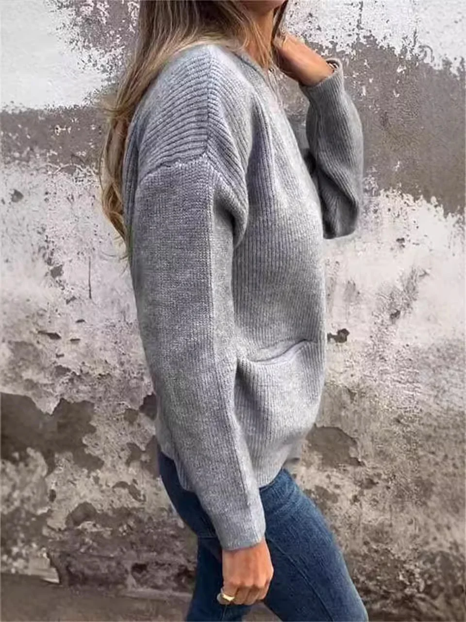 Women Spring/Fall Outerwear Vintage Split Joint Plain Long Sleeve Stand Collar Jacket