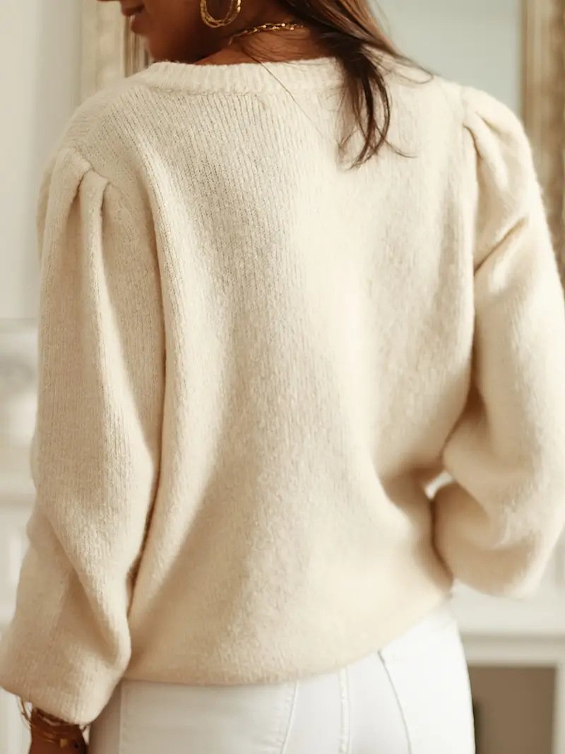 Women Cotton Plain Long Sleeve Comfy Casual Cardigan