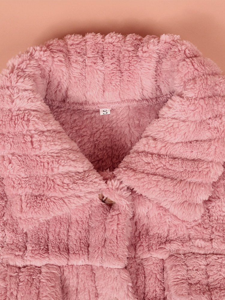 Women Spring/Fall Outerwear Vintage Split Joint Plain Long Sleeve Shawl Collar Jacket