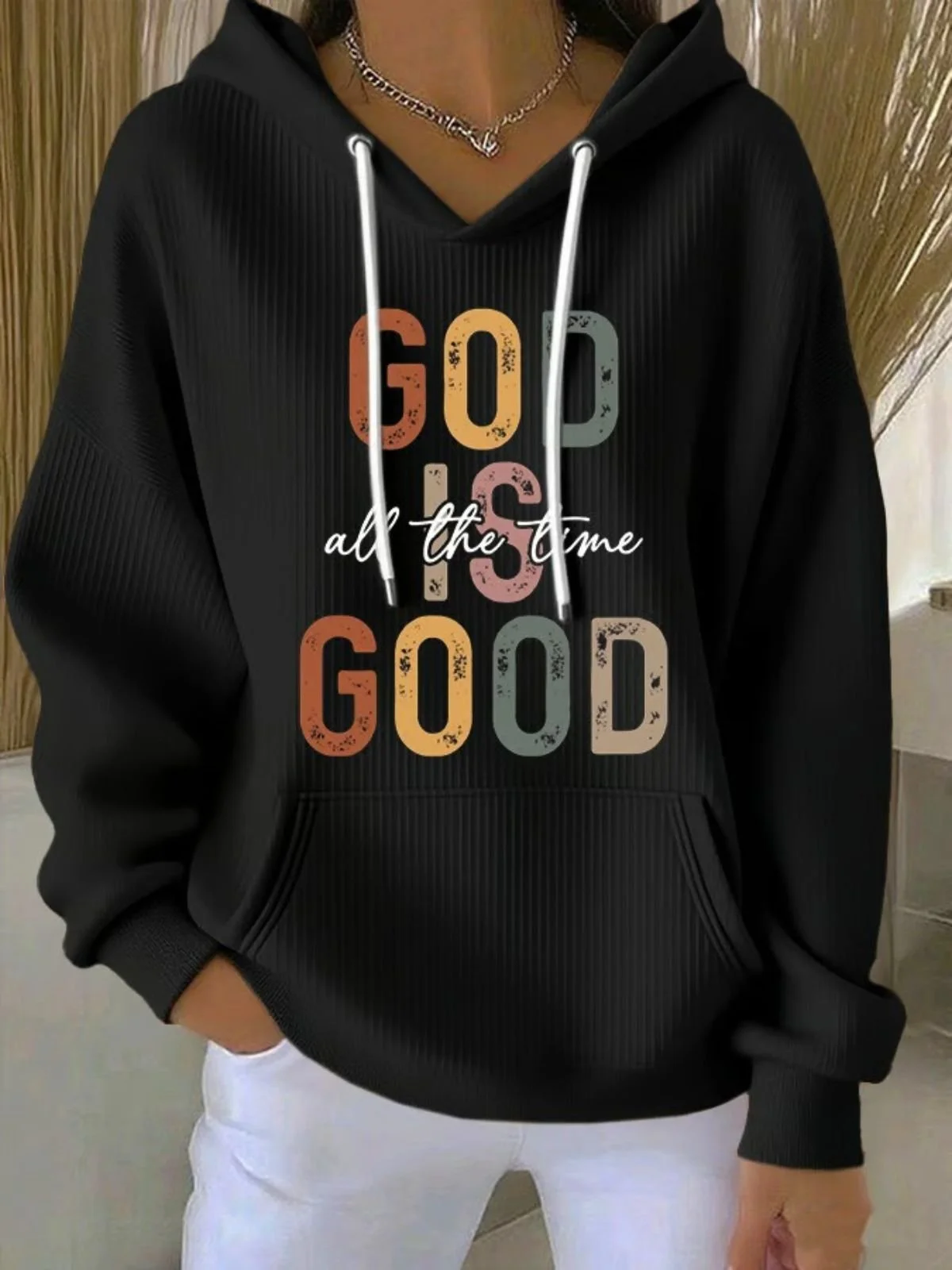 God Is Good Vintage Hooded Comfy Hoodie