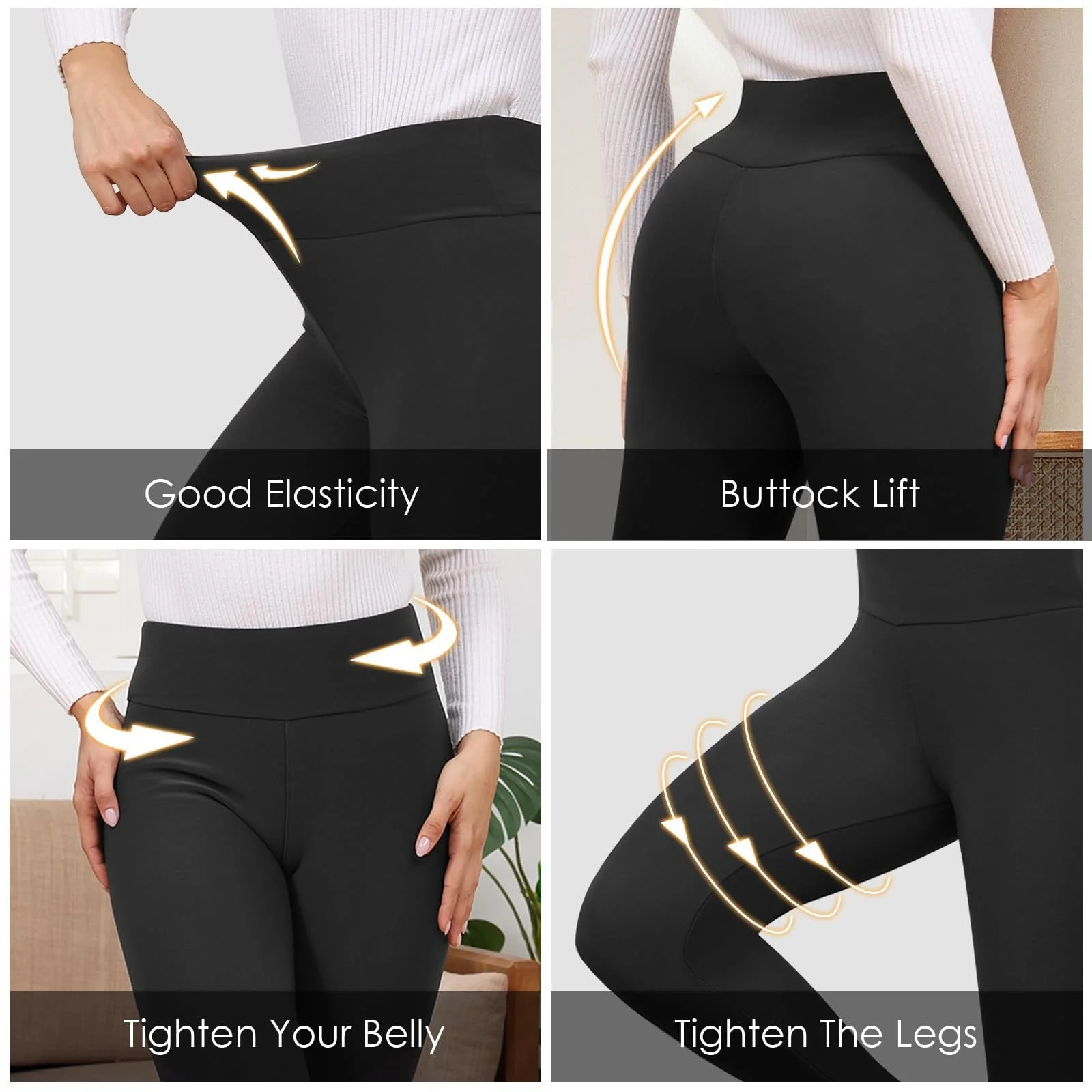 Women Plain Casual Winter Ankle Pants Leggings