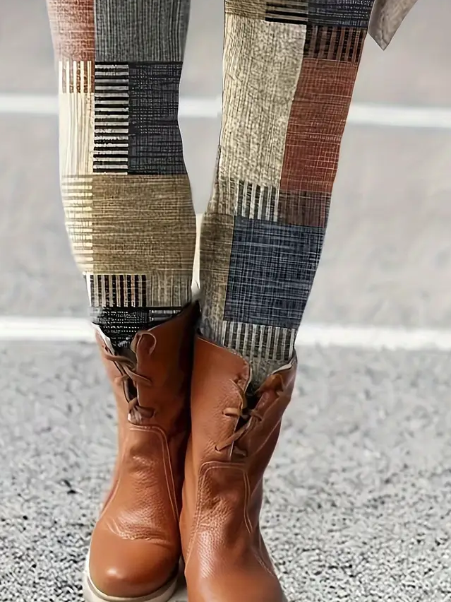 Women Abstract Casual All Season Printing Long Leggings