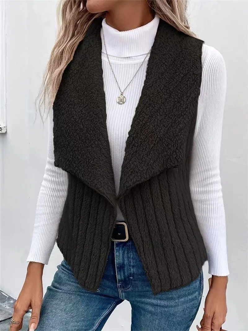 Plain Casual Regular Fit New Autumn And Winter Fashion Casual Simple Sleeveless Versatile Jacket Vest