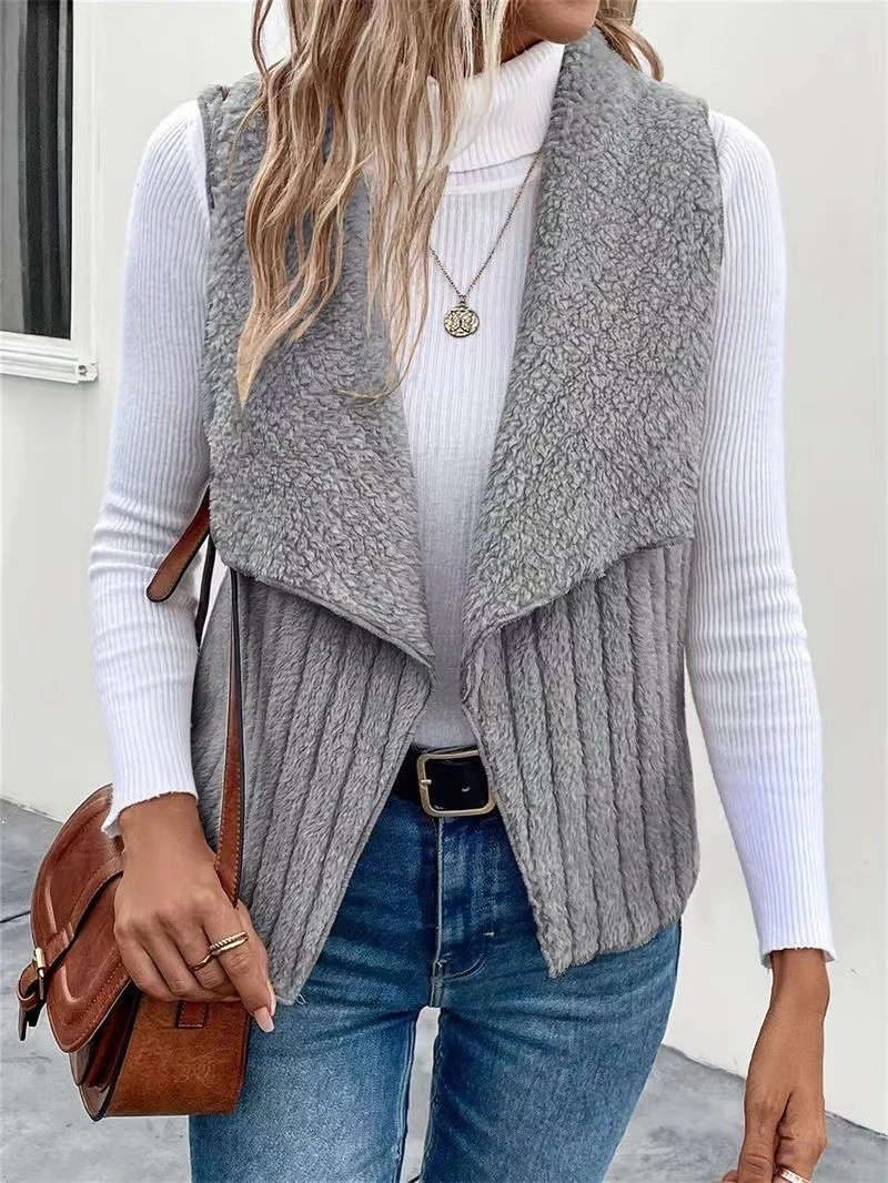 Plain Casual Regular Fit New Autumn And Winter Fashion Casual Simple Sleeveless Versatile Jacket Vest